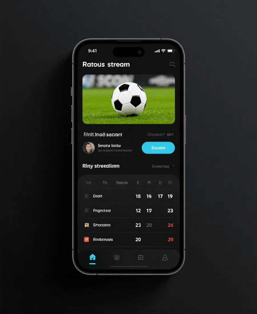 足球直播与赛程应用界面