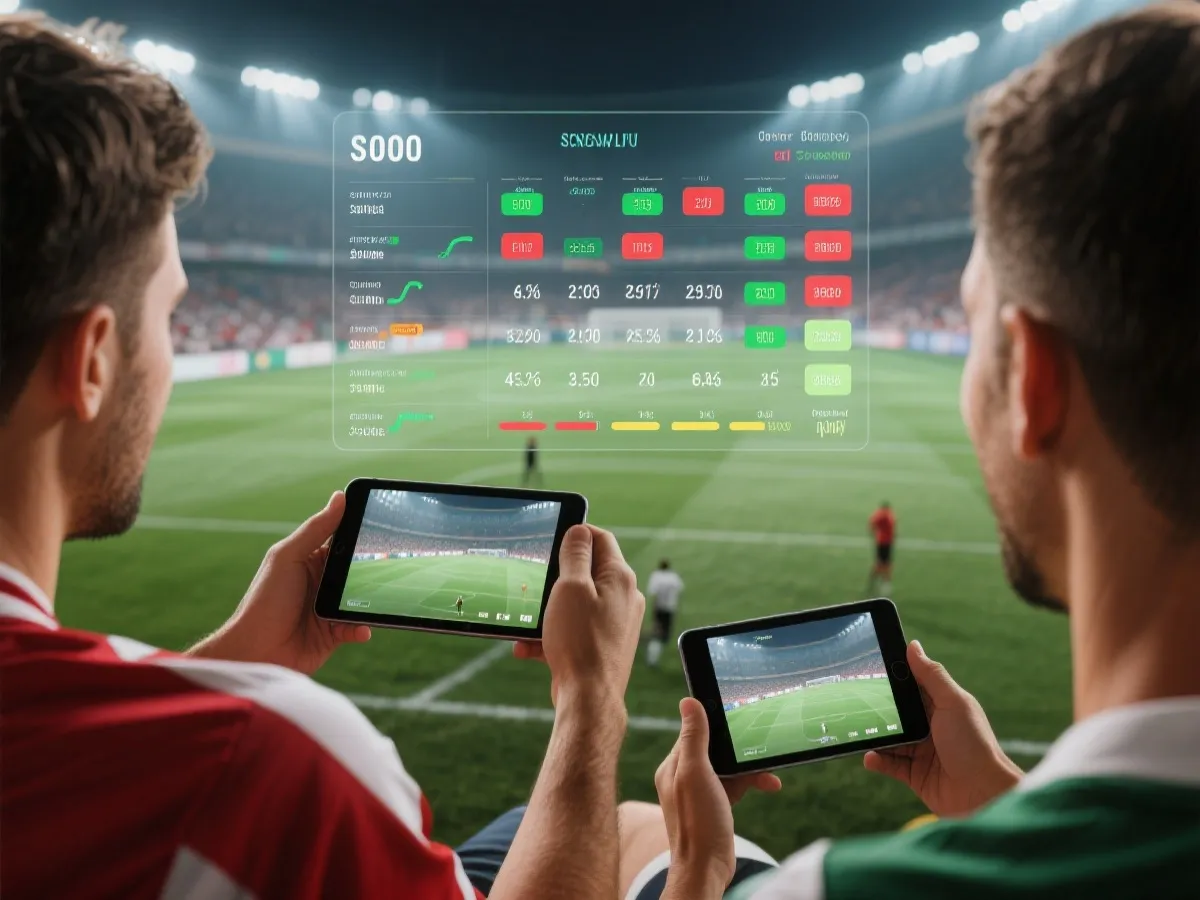 移动设备观看足球比赛
